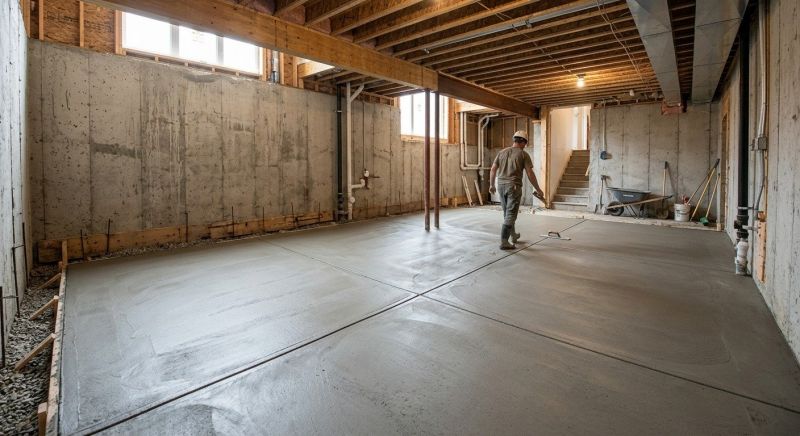 Basement Concrete Installation in Evergreen, CO