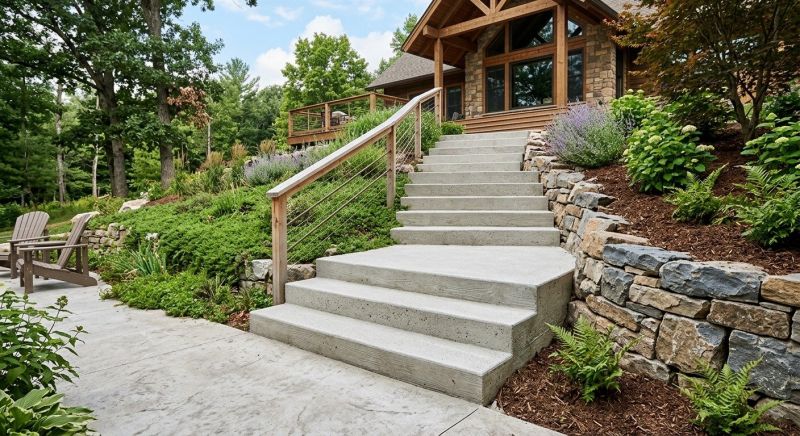 Poured Steps Installation in Erie, CO